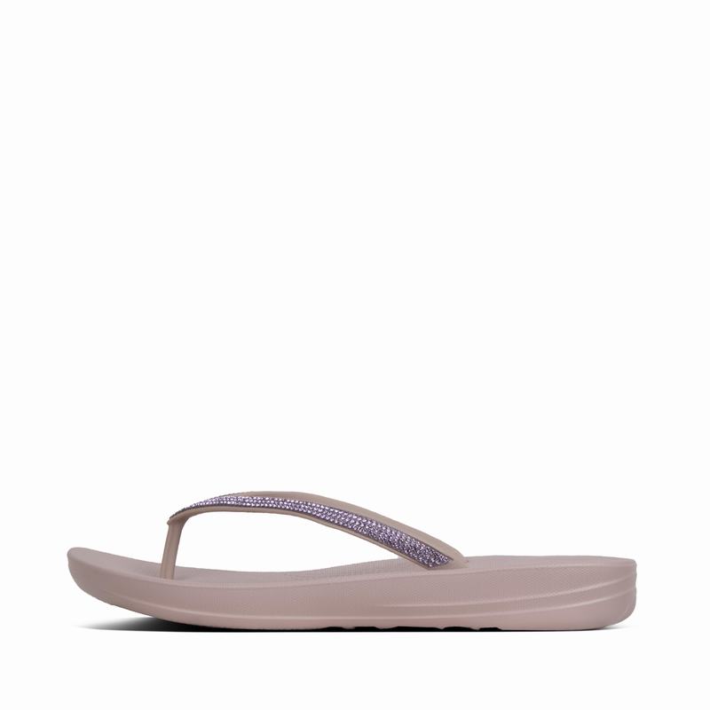 FitFlop Iqushion Sparkle HellLila - FitFlop Flip Flops Damen Sale [HWLS-24736]